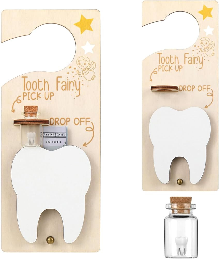 Tooth Fairy Gift Holder Bag Door Hanger Tooth Fairy Kit Stores Lost Teeth Keepsake Box Easter Gif... | Amazon (US)
