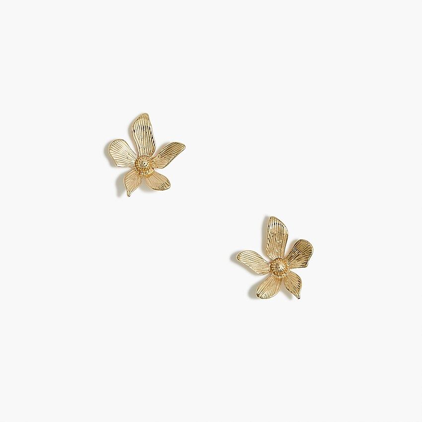 Large flower stud earrings | J.Crew Factory