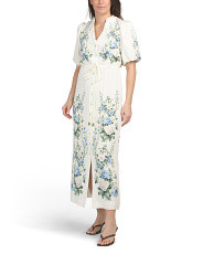 Placed Floral Button Down Maxi Dress | Marshalls