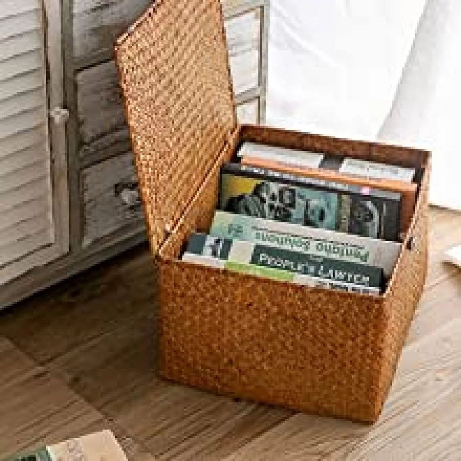 Mrigtriles Wicker Storage Basket Woven Rattan Storage Laundry Basket With Lid | Walmart (US)