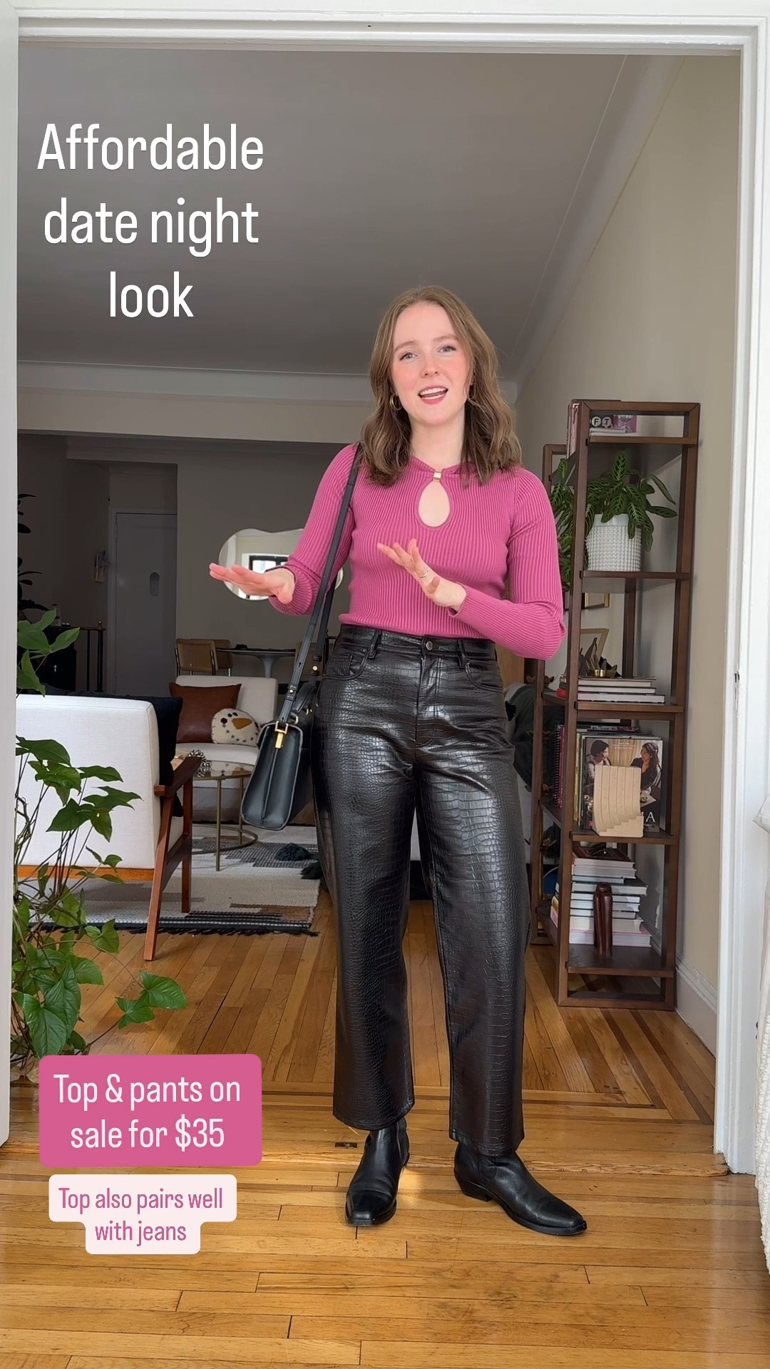 Affordable date night outfit. $35 keyhole top super stretchy. Wearing xs
Pants $35 + free shipping wearing 25 petite I’m 5ft 2 117 lbs. smooth fabric on inside 

#LTKFindsUnder50 #LTKPetite #LTKSaleAlert