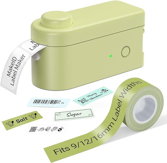 Makeid Label Maker Machine with Tape - Compatible with 9/12/16mm Waterproof Tape, Portable & Rech... | Amazon (US)
