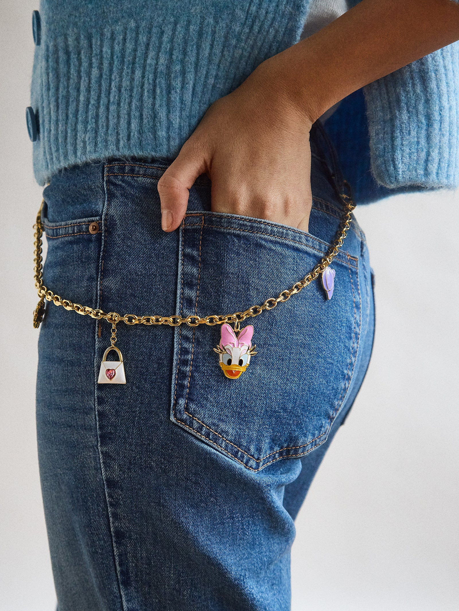 Disney Daisy Duck Motif Bag Charm - Daisy Duck | BaubleBar