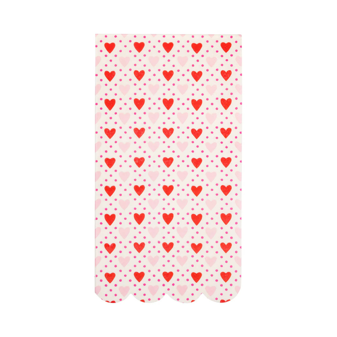 Pink and Red Hearts Guest Napkin (24 ct) | My Mind's Eye