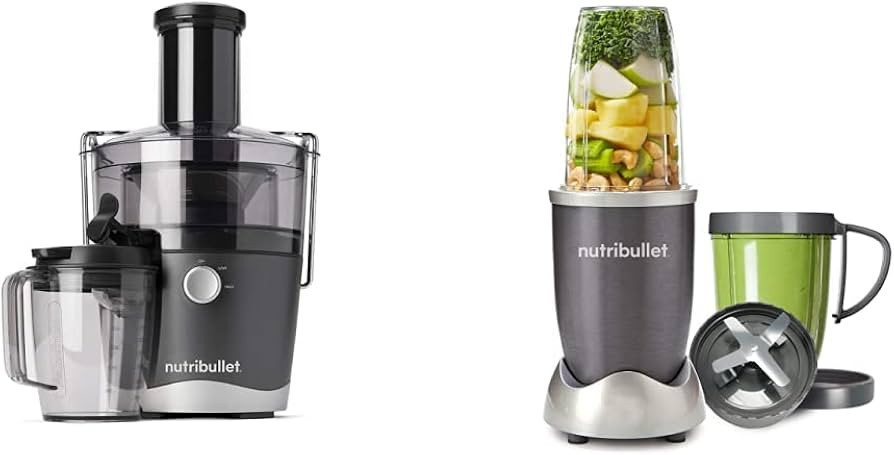 Nutribullet 01515 Centrifugal Juicer, 800 W, Graphite & NUTRiBULLET 600 Series - Nutrient Extractor  | Amazon (UK)