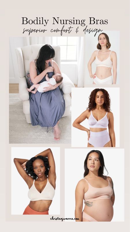 Nursing bras by @itsbodily feel like you’re not even wearing one! #ad The Everything Bra is super stretchy & comfy. You can wear it during any stage of nursing. Wear it 24/7! Great bra for day and night. It has a clip down style with front adjustable straps. You can add pads if you need!

Check out more Bodily Bras like the So Easy Bra, Back at it Bra and the Effortless bra (that doesn’t even use CLIPS)!

#LTKbaby #LTKbump