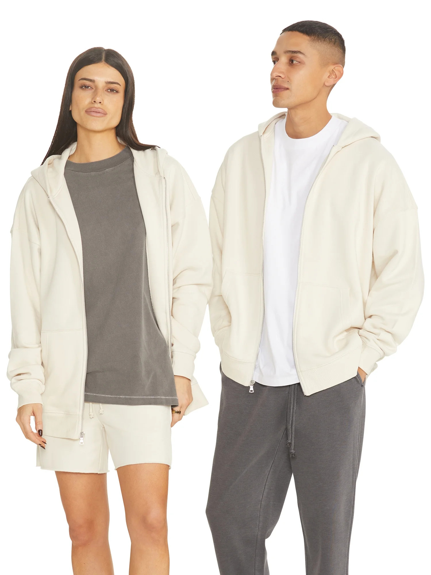 No Boundaries All Gender Zip Front Hoodie Sweatshirt, Men's Sizes XS-5XL | Walmart (US)