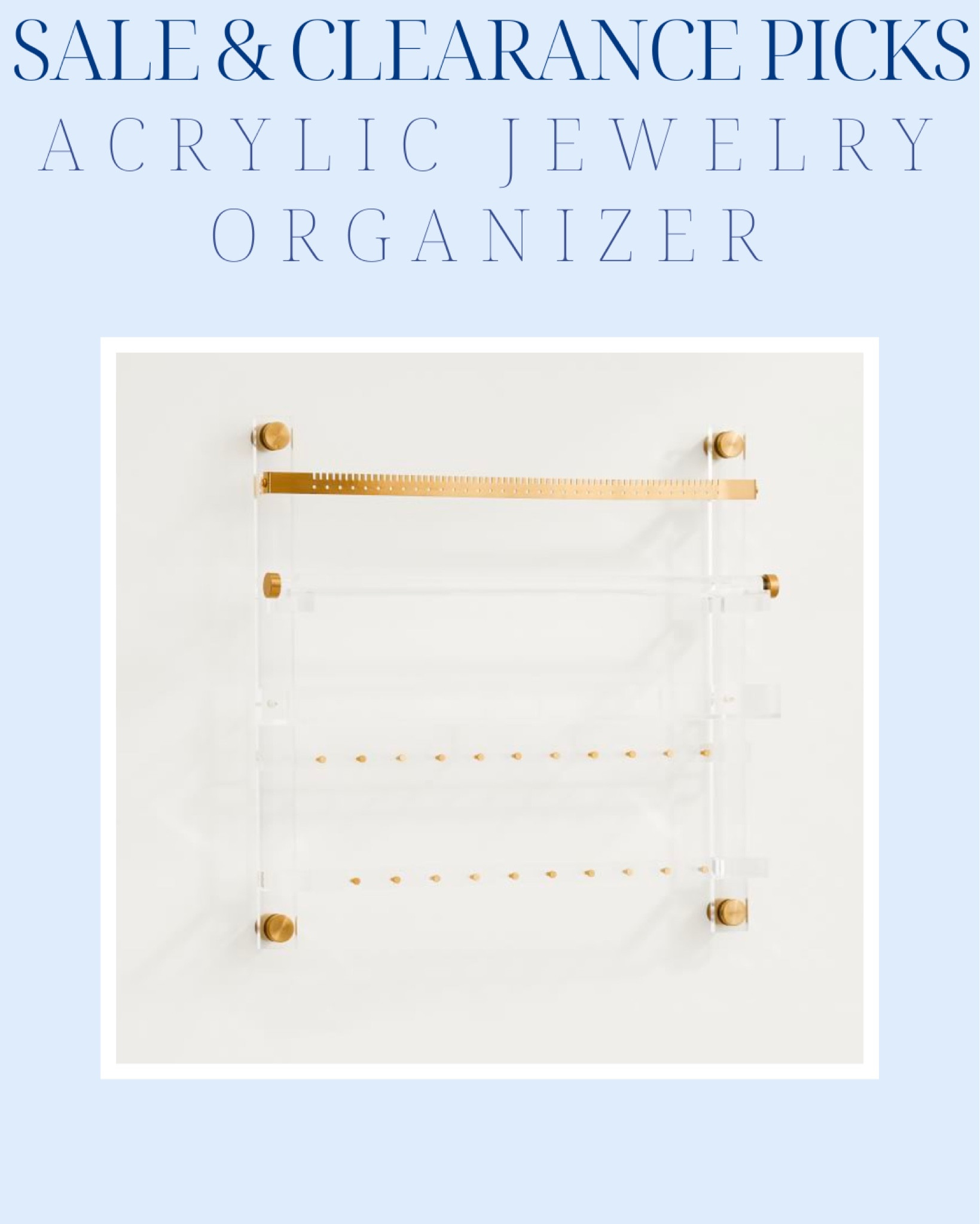 Acrylic wall jewelry organizer modern classic home closet dressing room organizing Mother’s Day gift 

#LTKhome #LTKsalealert