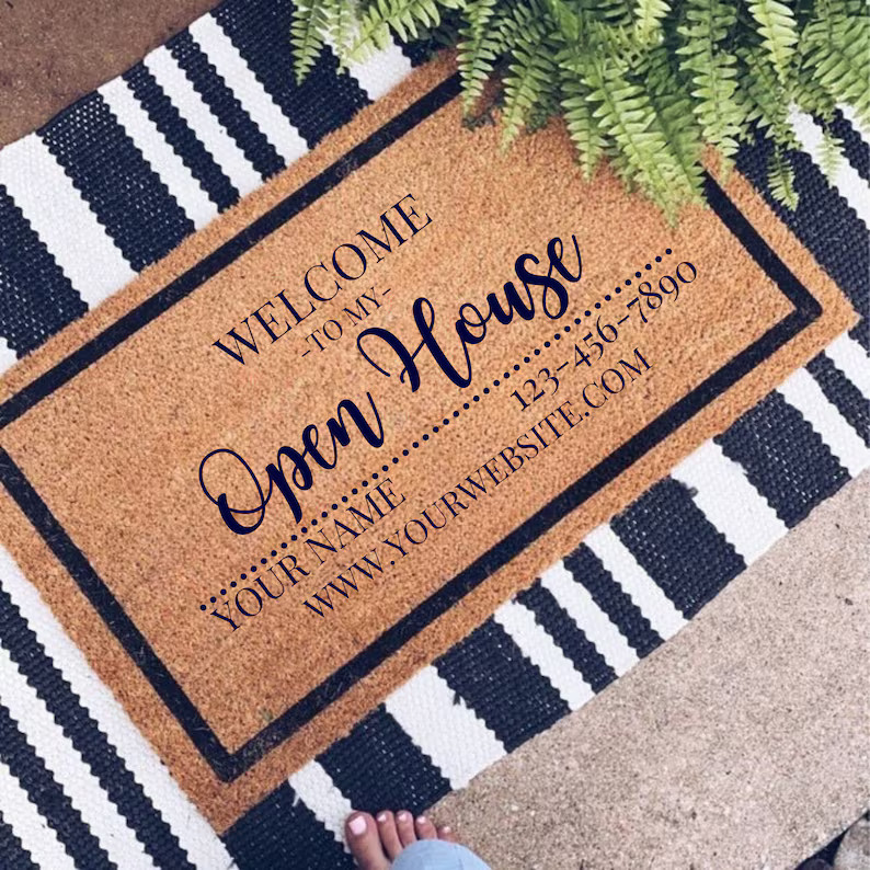 Realtor Open House Doormat | Open House Mat | Open House Doormat | Business Doormat | Real Estate... | Etsy (US)