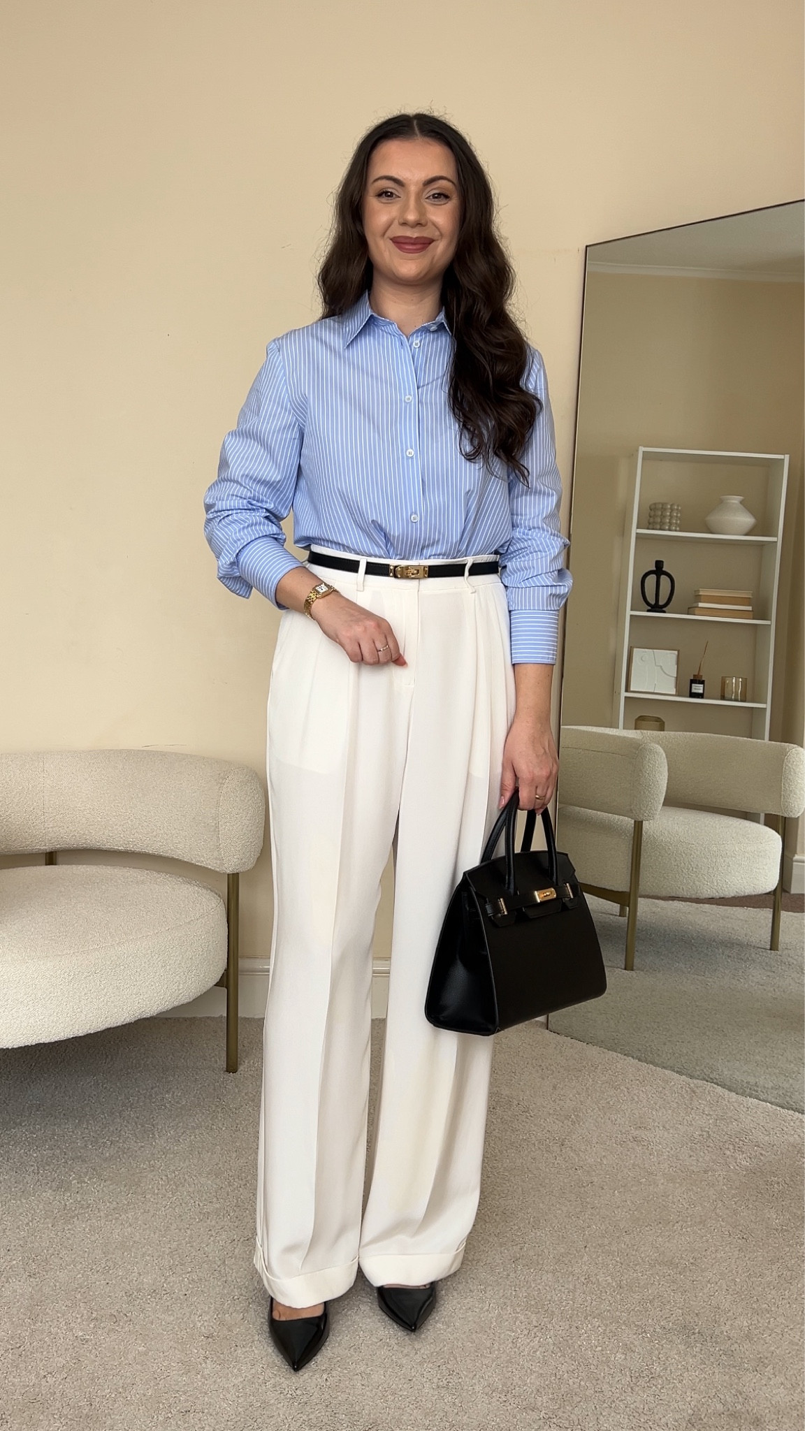 Classic & chic workwear outfit. Shirt is from Mango, wearing size S. Trousers are from Lily Silk. Handbag is from Totes Luxe, I’ve linked similar here.

#LTKstyletip #LTKworkwear #LTKspring