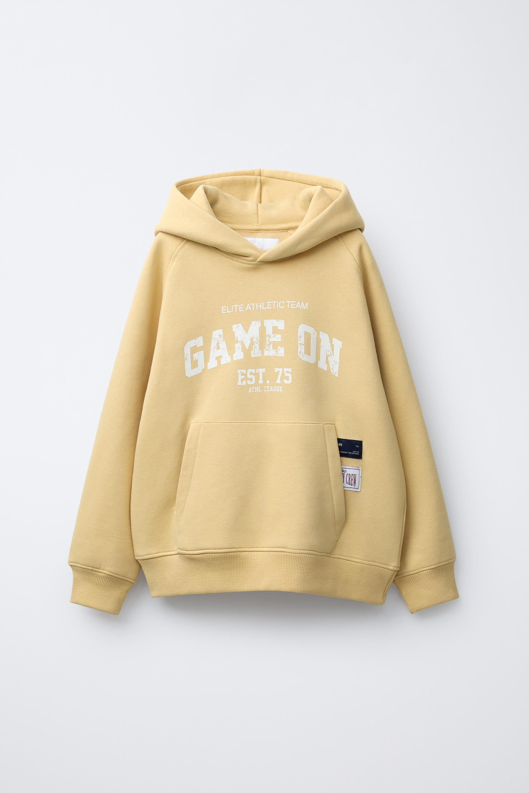 TEXT HOODIE SWEATSHIRT | Zara US