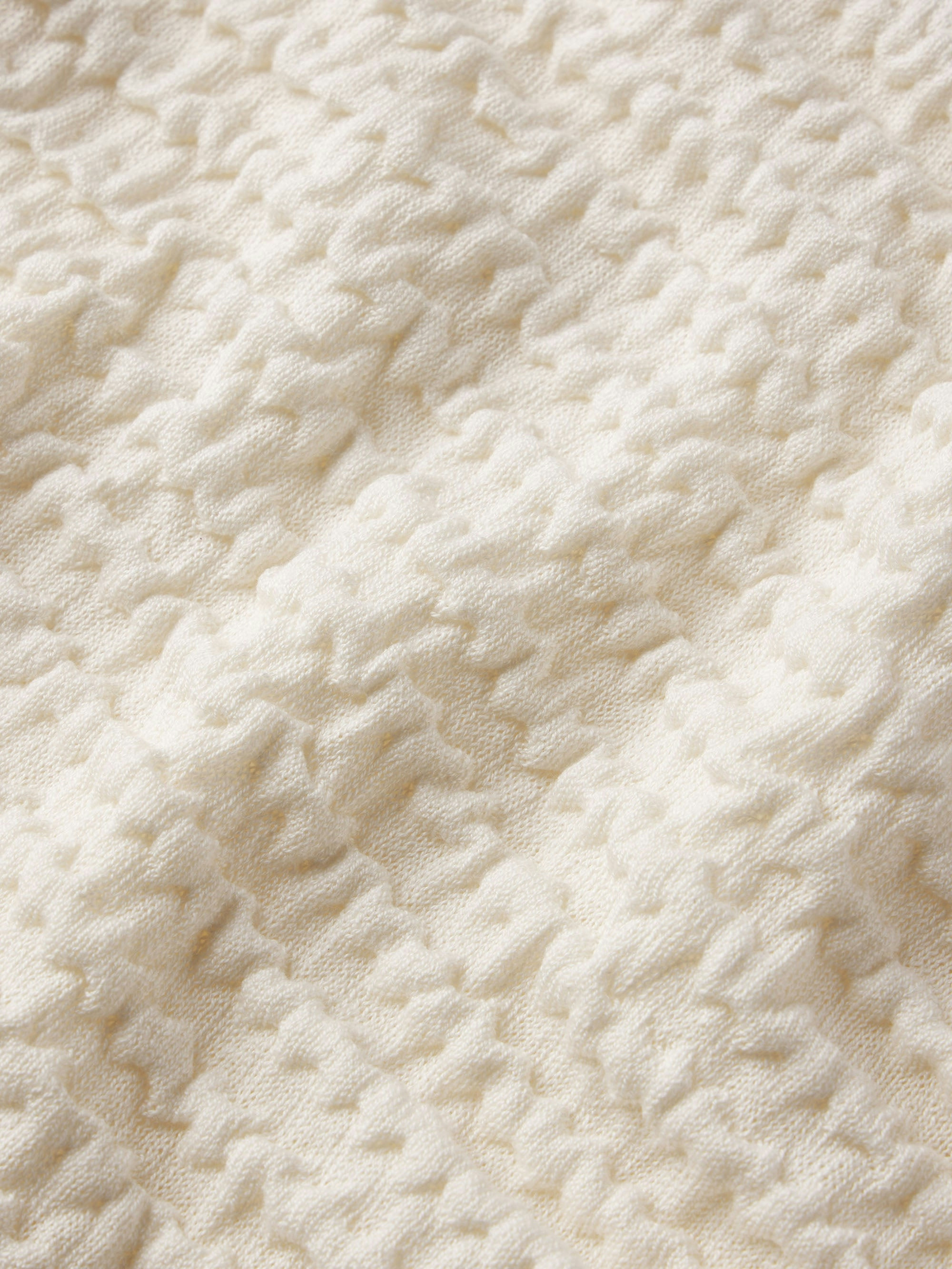 Smocked Sleeveless Crewneck  in  White | Frame Denim