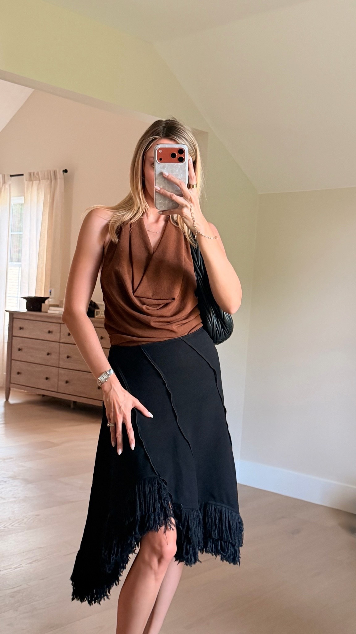 Obsessed with asymmetric skirts this summer! Found this one for $19 at @Zara 

Summer outfits • fringe skirt • brown top • black sandals • miu miu bag • summer ootd

#LTKootd #LTKgrwm #LTKdayinmylife