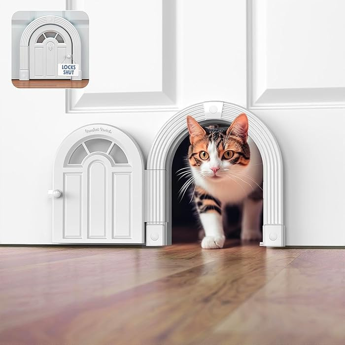 Meow Manor® Cat Door Interior Door - No-Flap, Interior Cat Door for Cats Up to 20 lbs, Easy DIY ... | Amazon (US)