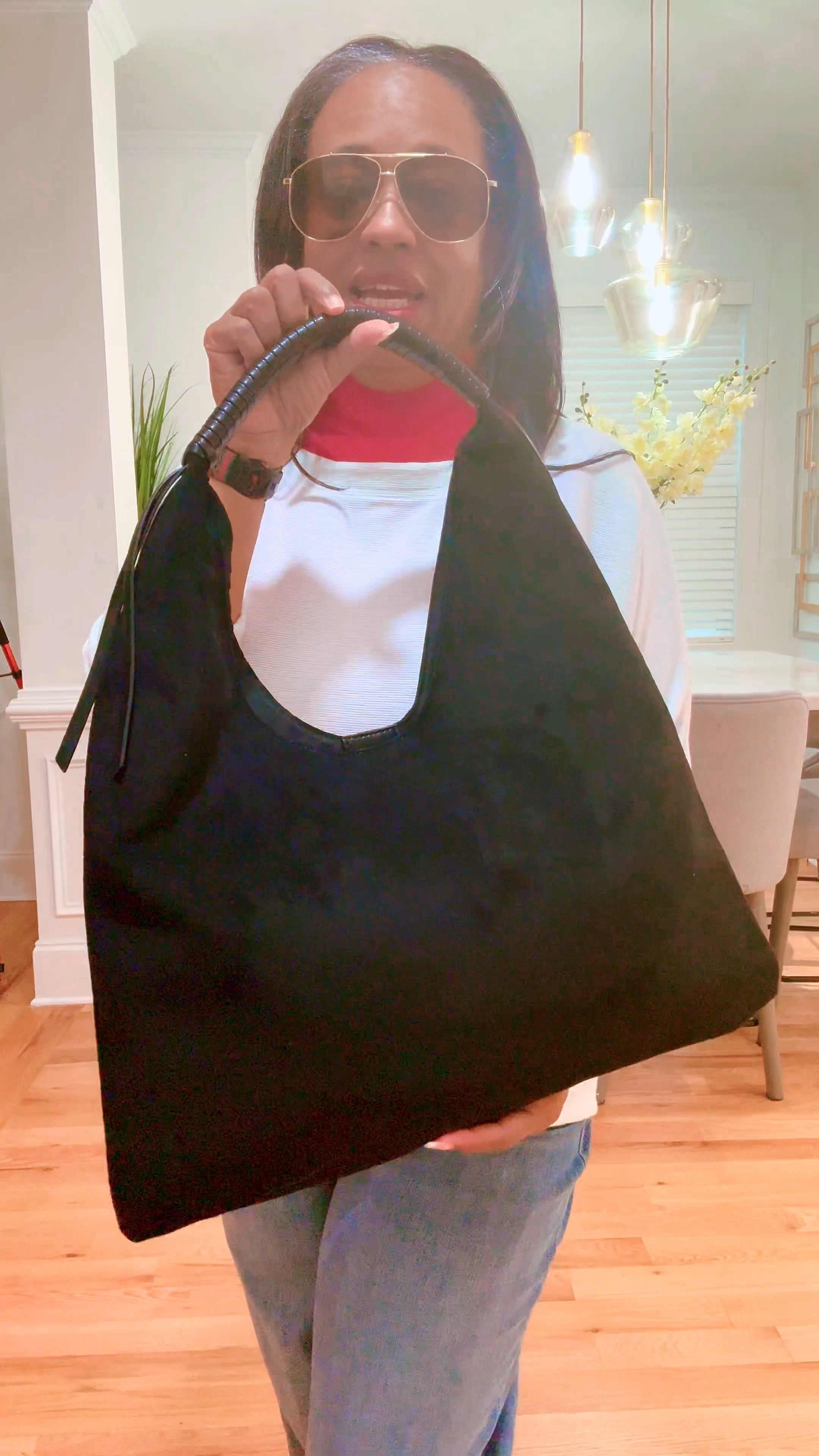 These Faux Suede bags are EVERYTHING!! They are a nice size and just give a Luxe look and feel. Give and a gift or keep it for yourself😃 Only $14.99. Run!🏃🏾‍♀️ 

#LTKItBag #LTKSaleAlert #LTKFindsUnder50