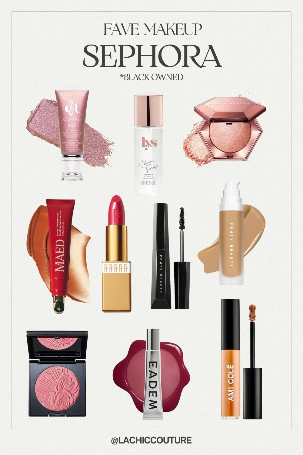 Fave Makeup picks from @Sephora #favemakeup #blackowned #lachiccouture 

#LTKValentine #LTKmorningroutine #LTKBeauty