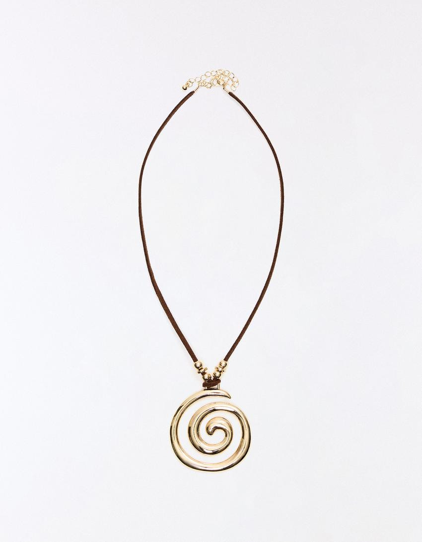 Cord pendant necklace - Women | Bershka UK