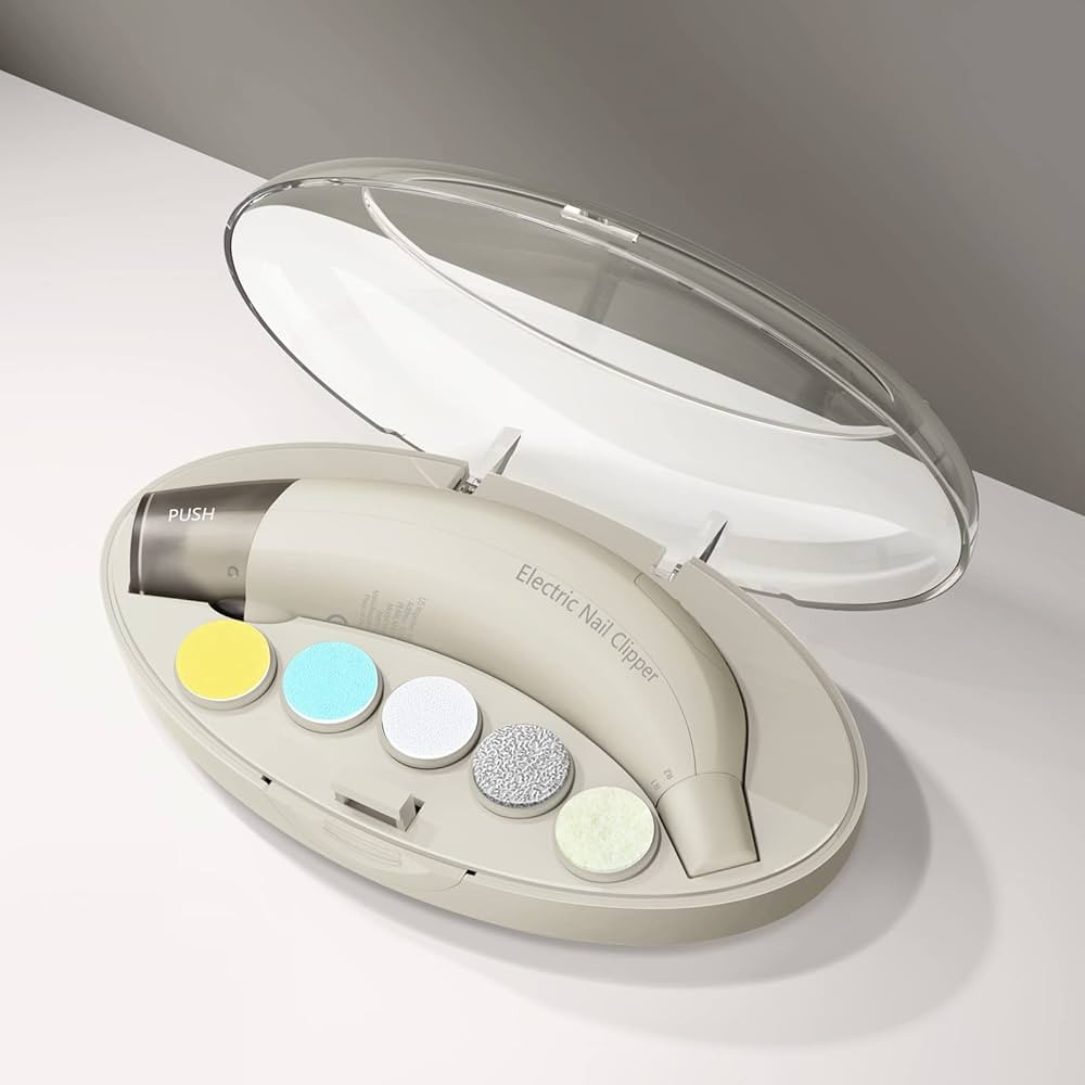 Baby Nail Trimmer Electric, ANGELBLISS Baby Nail Clippers with Grinding Cover and LED Light, Baby... | Amazon (US)