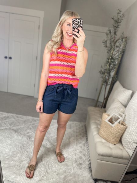 Daily try on, Walmart outfit, crochet tank, time and tru, free assembly, paperbag waist shorts 

M in both!

#LTKshoecrush #LTKSeasonal #LTKunder50