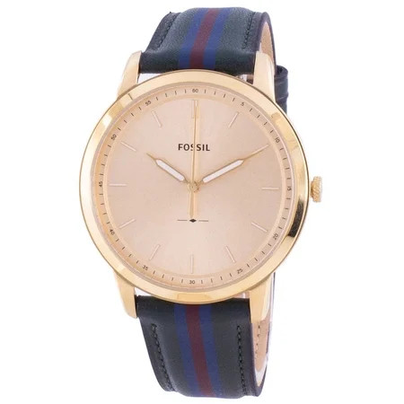 Fossil Watch FS5598 Striped Dark Green Leather Watch | Walmart (US)