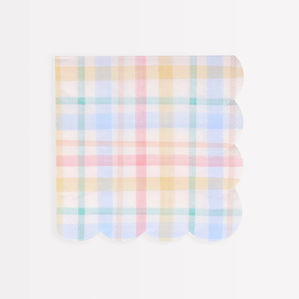 Meri Meri Plaid Pattern Large Napkins (Pack of 16) | Amazon (US)