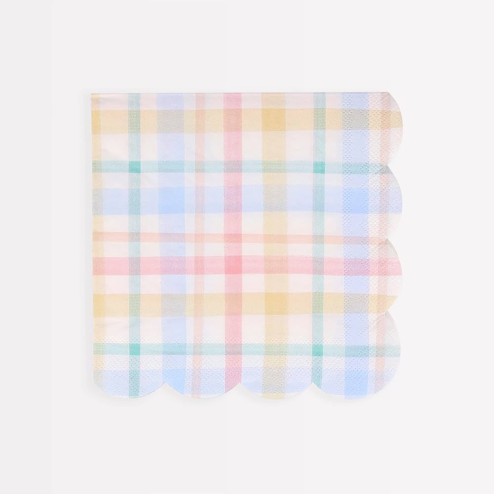 Meri Meri Plaid Pattern Large Napkins (Pack of 16) | Amazon (US)