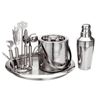 Godinger Hammered Bar Set with Tools 9233 - The Home Depot | The Home Depot