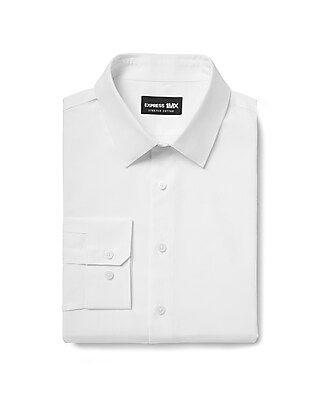 Extra Slim Solid Stretch Cotton 1MX Dress Shirt | Express