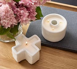 XO Ceramic Candle Set - Incense & Fig Leaf | Pottery Barn (US)
