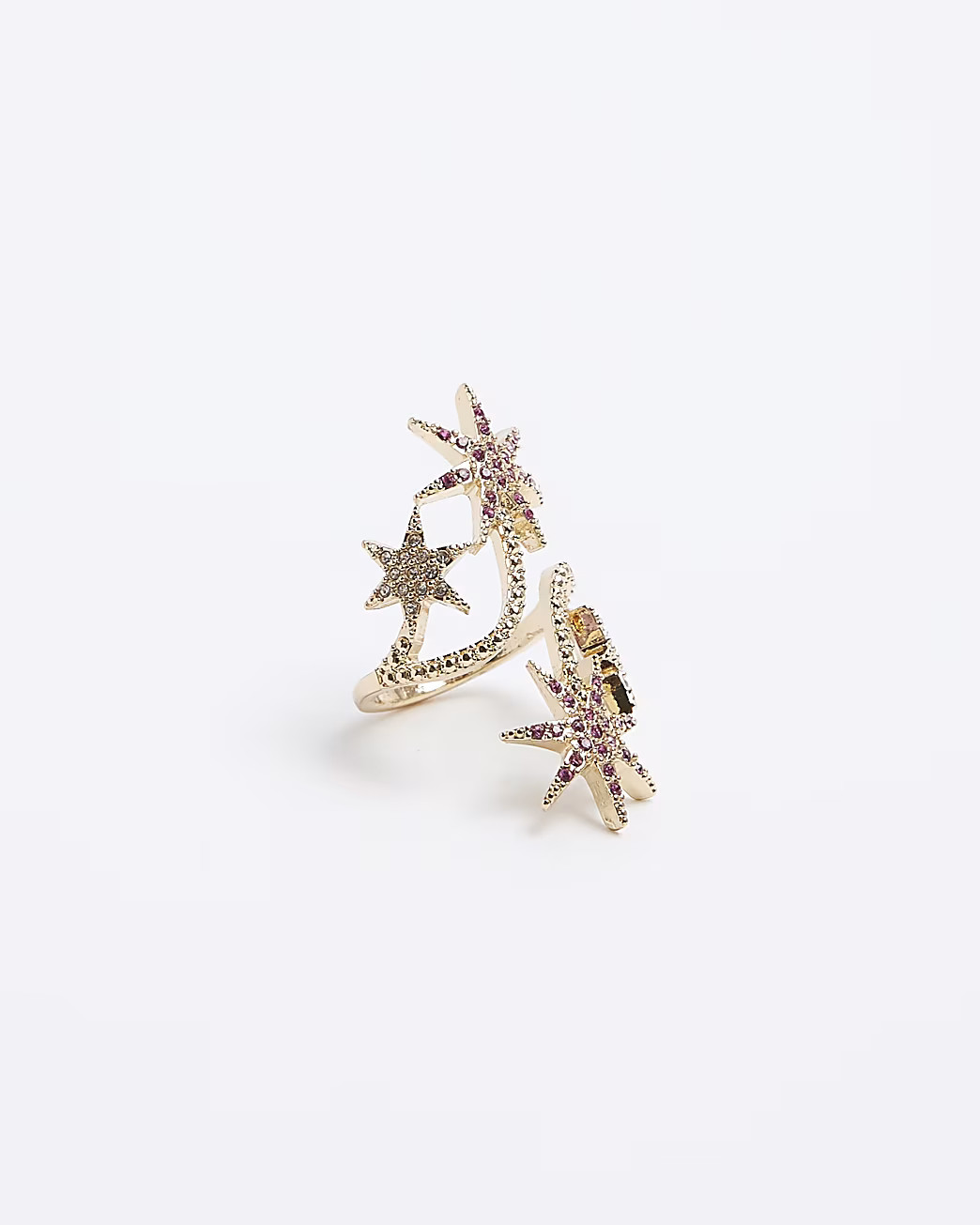 Pink Diamante Star Ring | River Island (US)