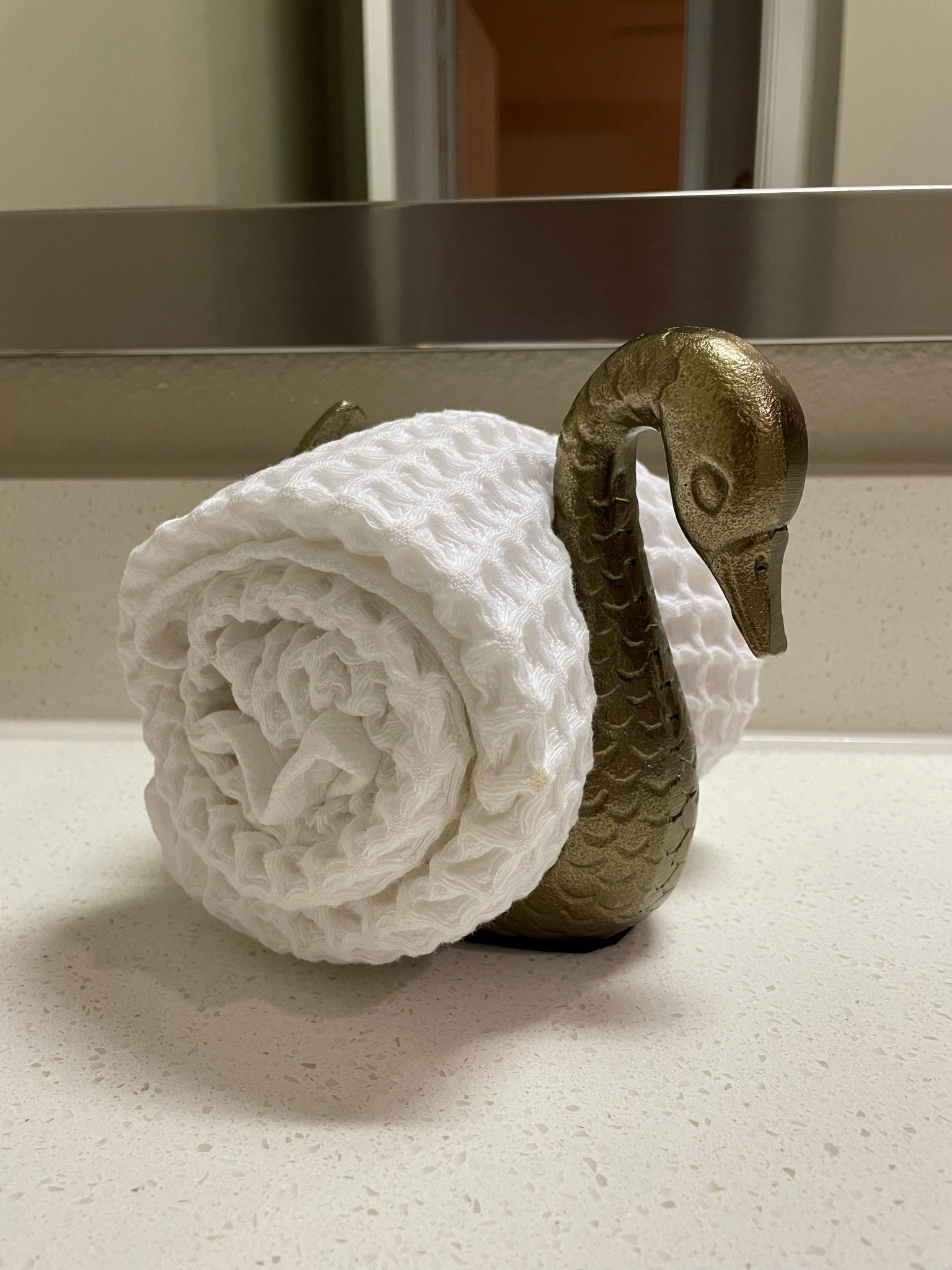 Swan Hand Towel Holder Brass - … curated on LTK