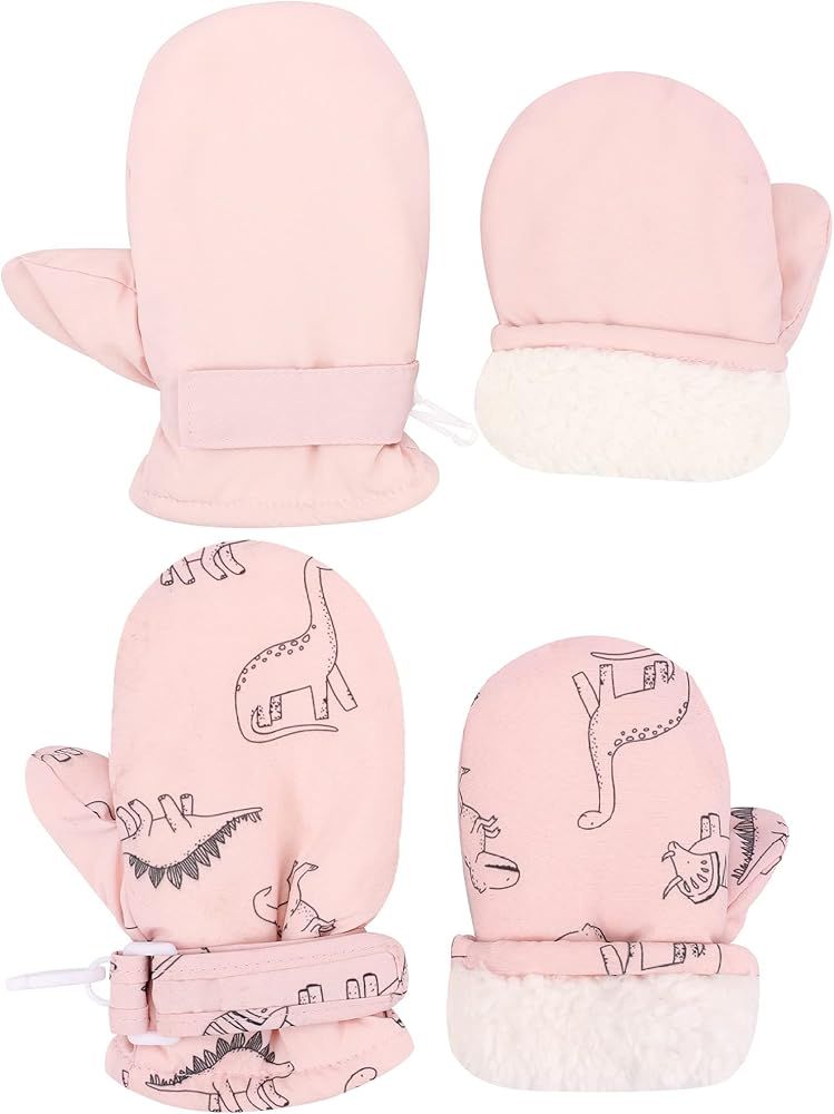 Infant Baby Toddler Kids Winter Mittnes Lined Fleece Warm Waterproof Ski Snow Gloves For Boys Girls | Amazon (US)
