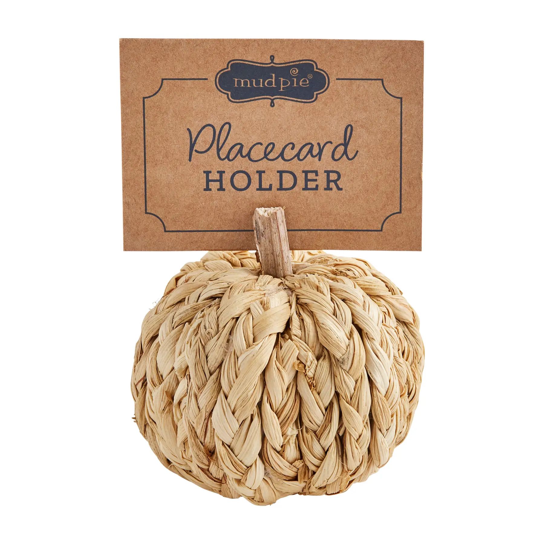 Cream Husk Pumpkin Placecard Holder | Mud Pie (US)