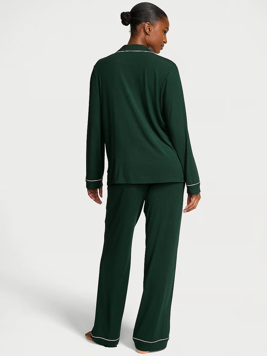 Buy Ribbed Modal Long Pajama Set, Charcoal Grey - Order Pajamas Sets online - Victoria's Secret U... | Victoria's Secret (US / CA )