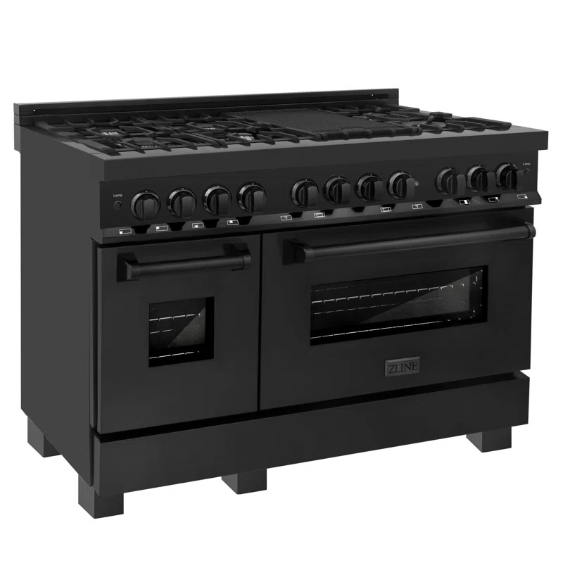 ZLINE 48" Legacy Dual Fuel Range w/ 7 Burner Gas Cooktop and 2 Electric Ovens | Wayfair North America