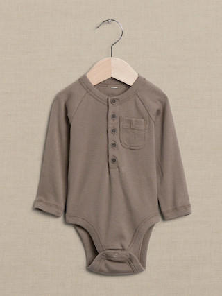 Essential SUPIMA® Henley Bodysuit for Baby | Gap (US)