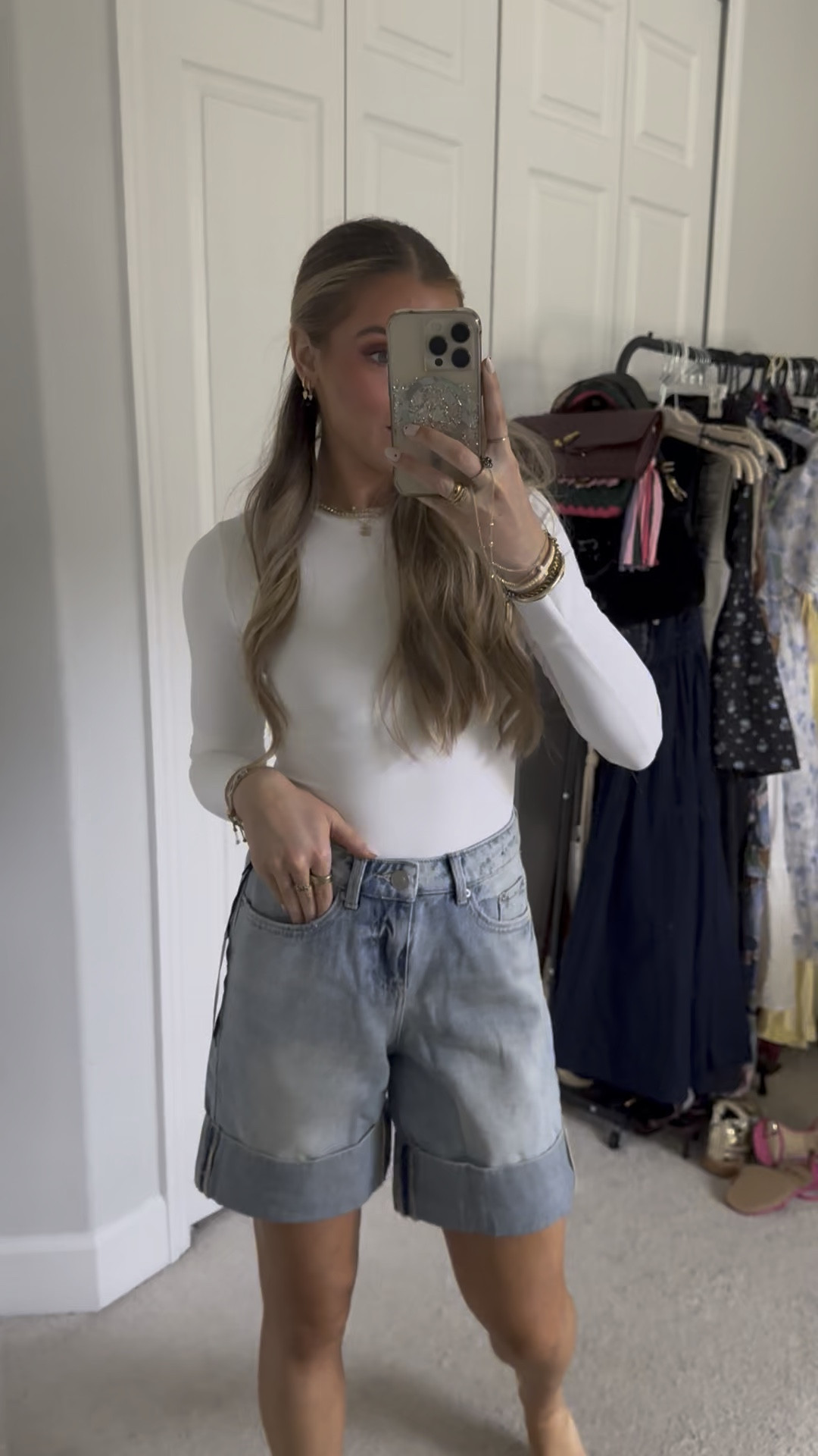 Target Women's Mid-Rise Wide Cuff Denim Shorts - Future Collective size 00. Denim shorts! This is a new collection from Target Future Collective line the cutest pieces for spring style! 

@target @targetstyle #target #targetstyle #targetfashion #targethaul #targetfinds #targetdoesitagain target, target style, target haul, target finds, target fashion. 

#LTKWatchNow #LTKFindsUnder50 #LTKSeasonal