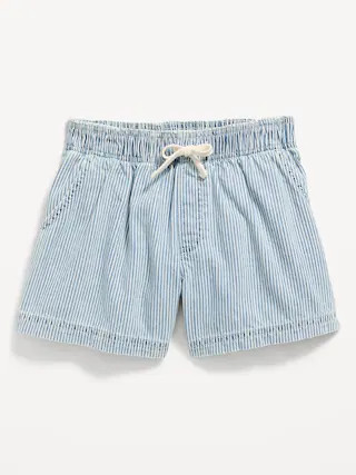 Printed High-Waisted Pull-On Jean Shorts for Girls | Old Navy (CA)