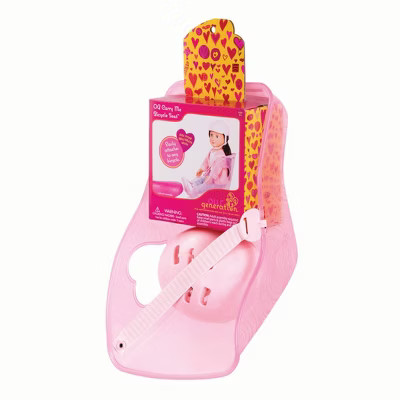 Our Generation Carry Me Doll Bike Seat Carrier & Pink Helmet Accessory Set for 18'' Dolls | Target
