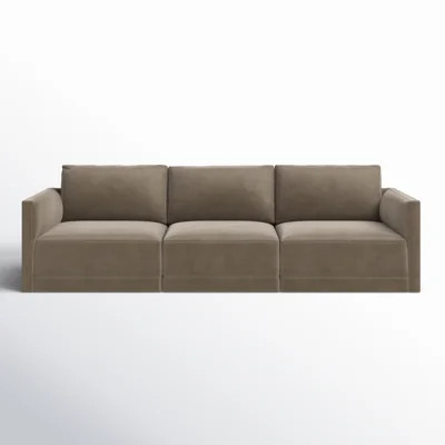 Deirdre 104.5" Velvet Round Arm Modular Sofa | Wayfair North America