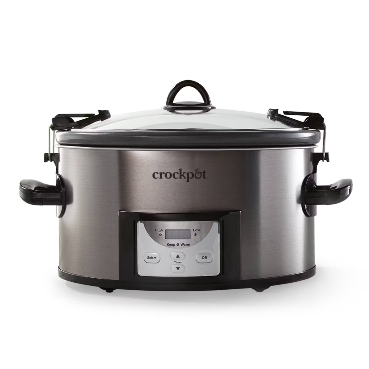 Crock-Pot 7qt Cook & Carry Programmable Easy-Clean Slow Cooker Stainless Steel: 3 Settings, Dishw... | Target