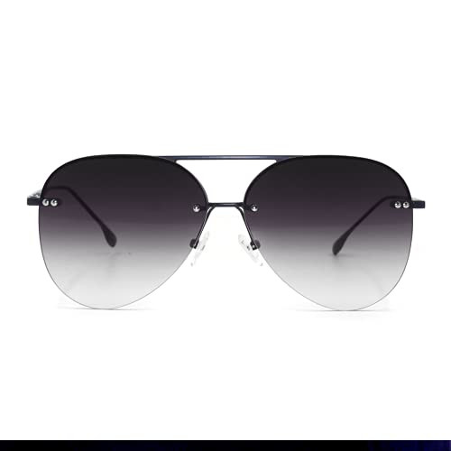 TOPFOXX - Megan 2 - Black Aviator Sunglasses for Women - UV400 Protection - Oversized Classic Pilot Sunglasses | Amazon (US)