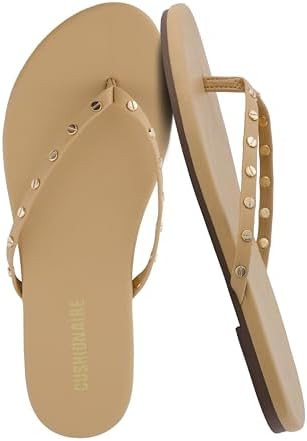 CUSHIONAIRE Women's Confetti Studded Flip Flop Sandals | Amazon (US)