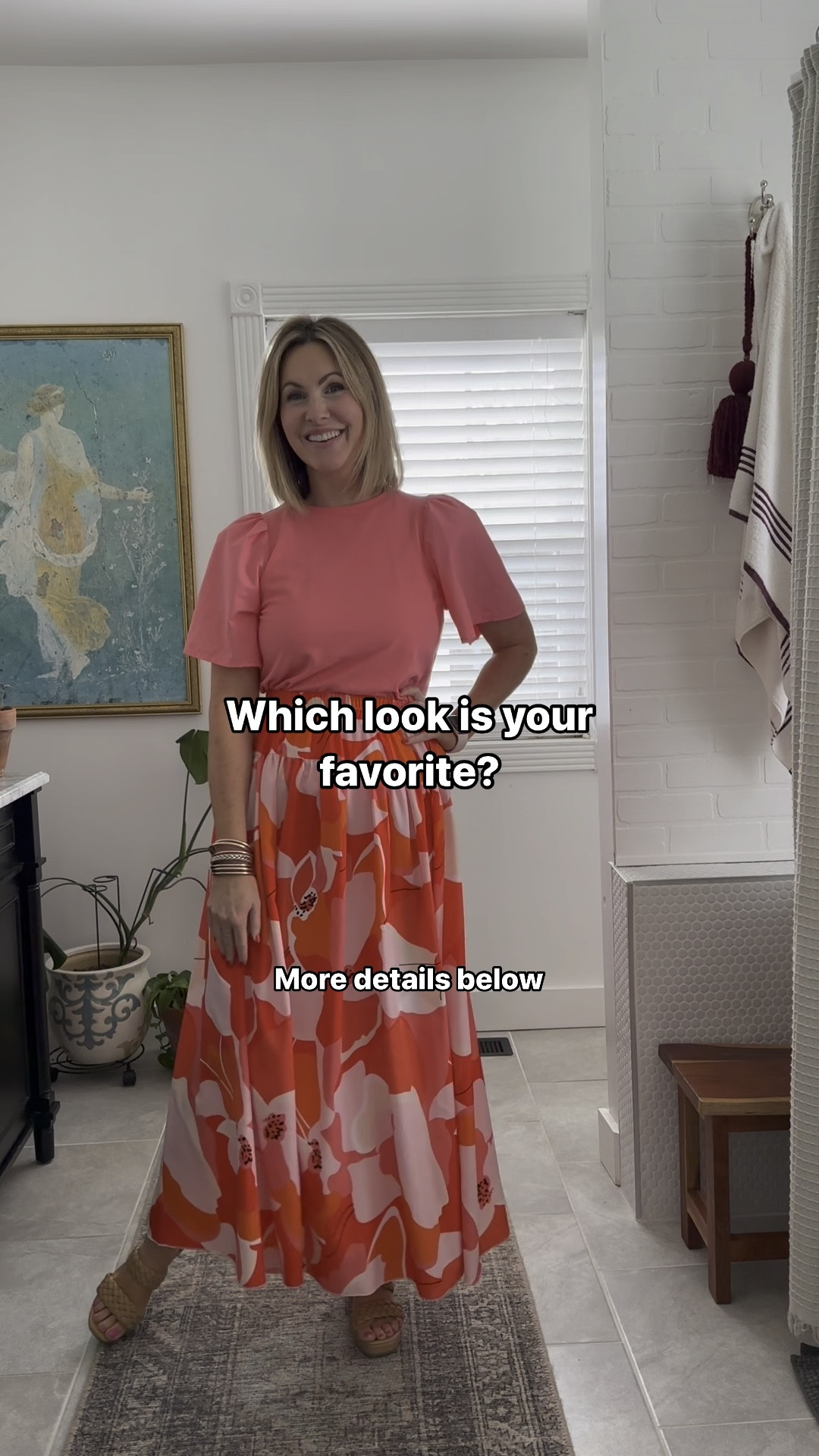 Floral skirt, Target coral top, shein dress 
Wedding outfit, spring dresses, Easter dress, summer dress 
Target, shein 

#LTKVideo #LTKover40 #LTKsalealert