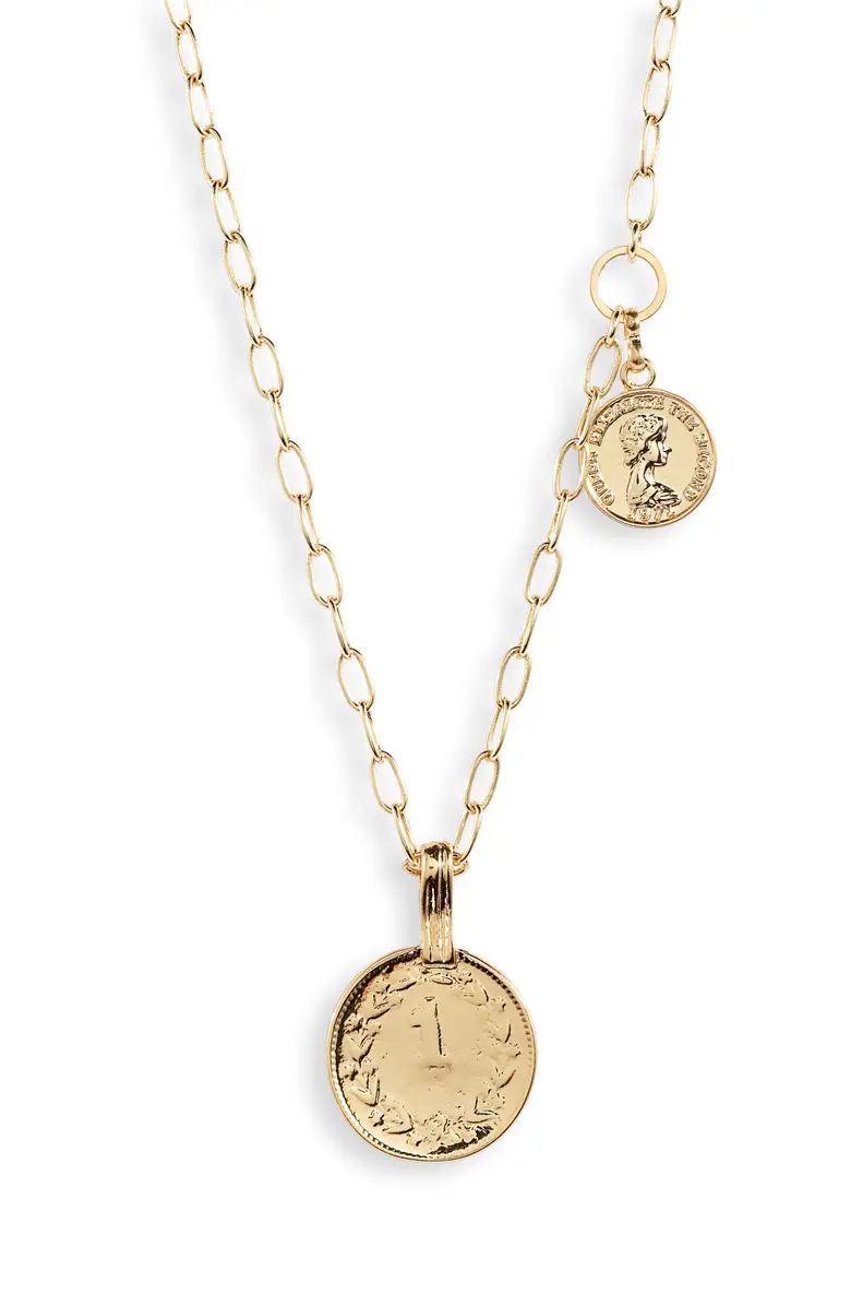 Double Coin Pendant Necklace | Nordstrom