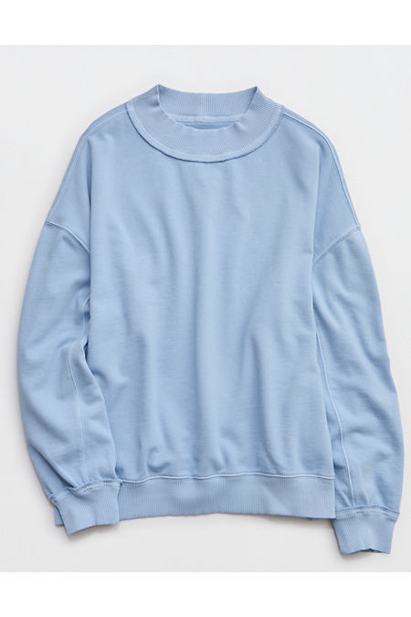 Aerie Alumni Mockneck Sweatshirt Women's Monaco Blue XXS | Aerie