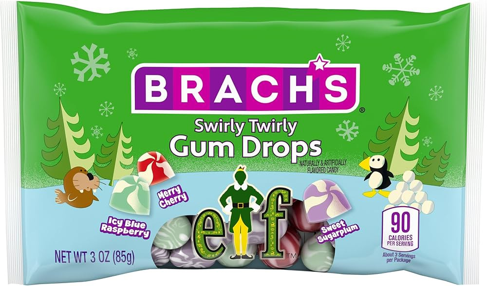 Brach's Elf™ Swirly Twirly Gum Drops, Holiday Candy, 3 oz | Amazon (US)