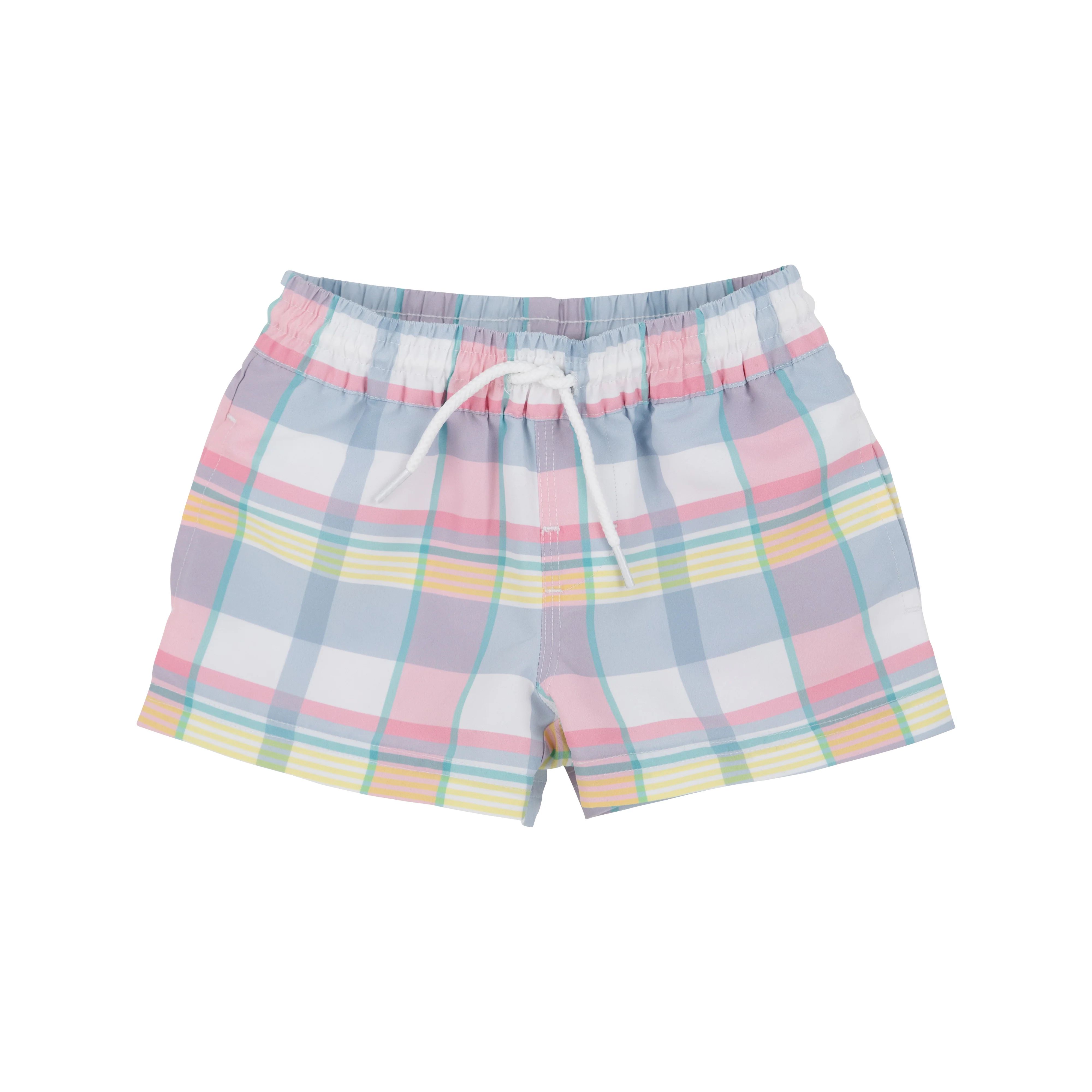 Tortola Trunks - Tennis Pro Plaid with Worth Avenue White | The Beaufort Bonnet Company