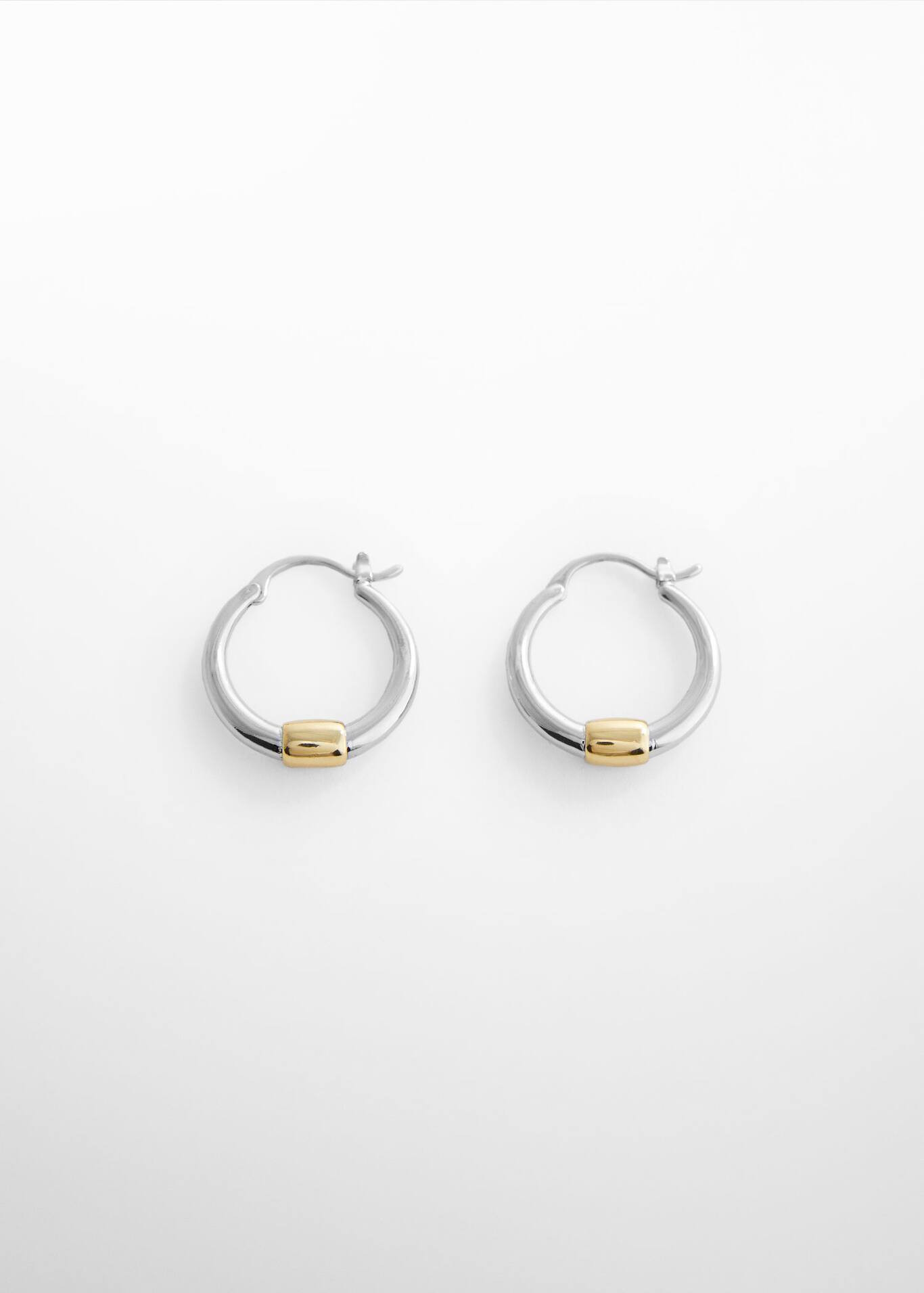 Two-tone hoop earrings -  Women | Mango USA | MANGO (US)