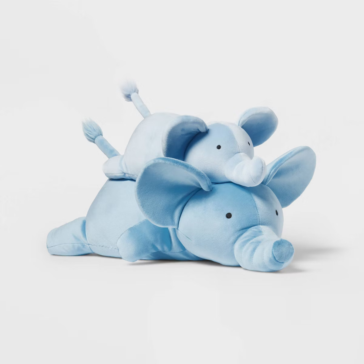 Elephant and Baby Weighted Plush Kids' Throw Pillow Blue - Pillowfort™ | Target